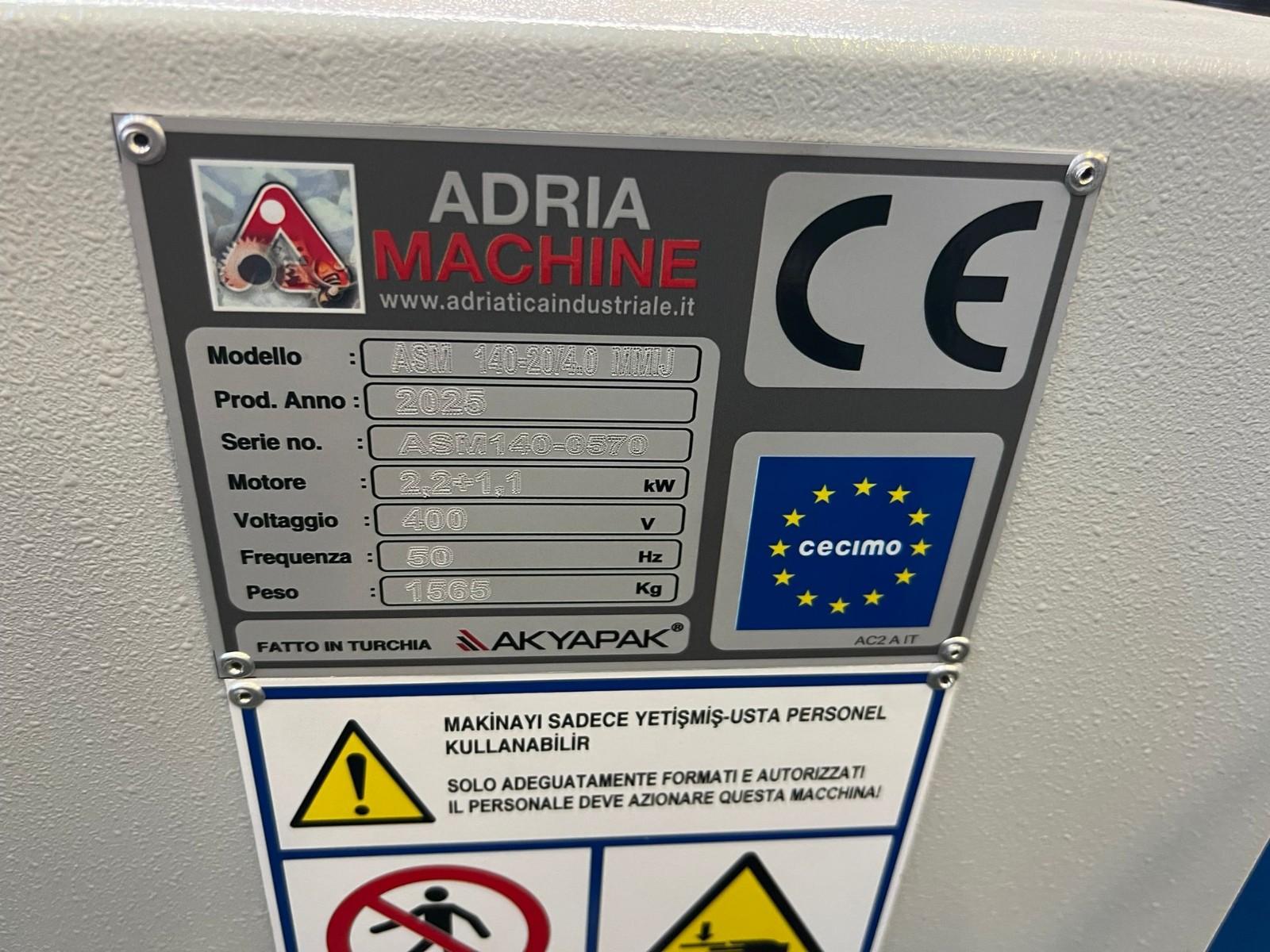 CALANDRA ADRIA MODELLO ASM140 20/40 MMJ