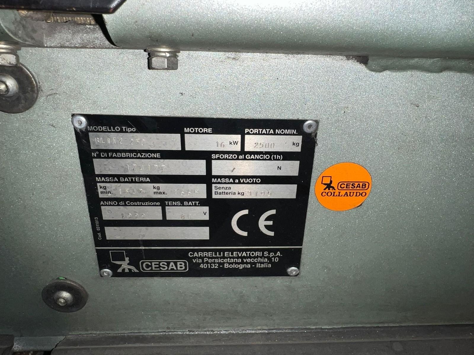 CARRELLO ELEVATORE CESAB  MODELLO BLITZ 250