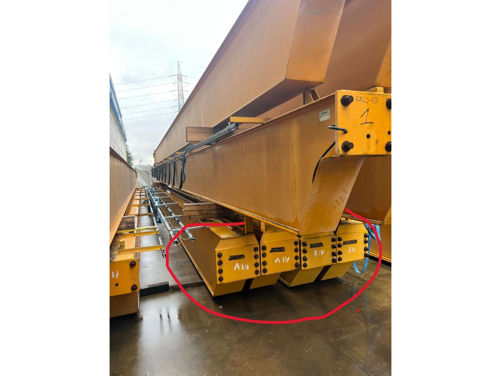 02 CARRIPONTE BITRAVE CARRARA 20 TON  SCARTAMENTO 15000 MM