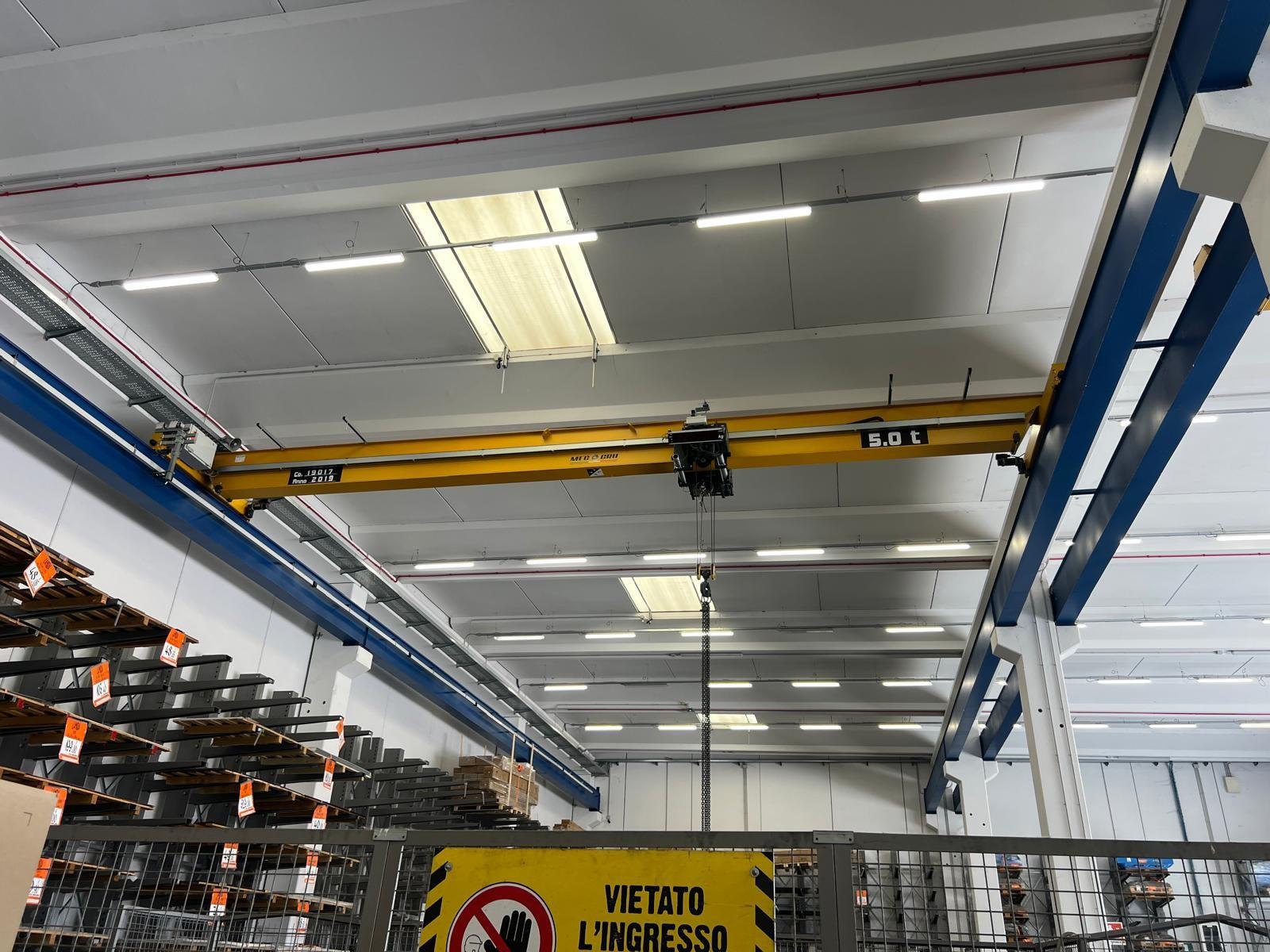 03 CARRIPONTE MONOTRAVE MEC GRU PORTATA 5 TON SCARTAMENTO 11500 MM
