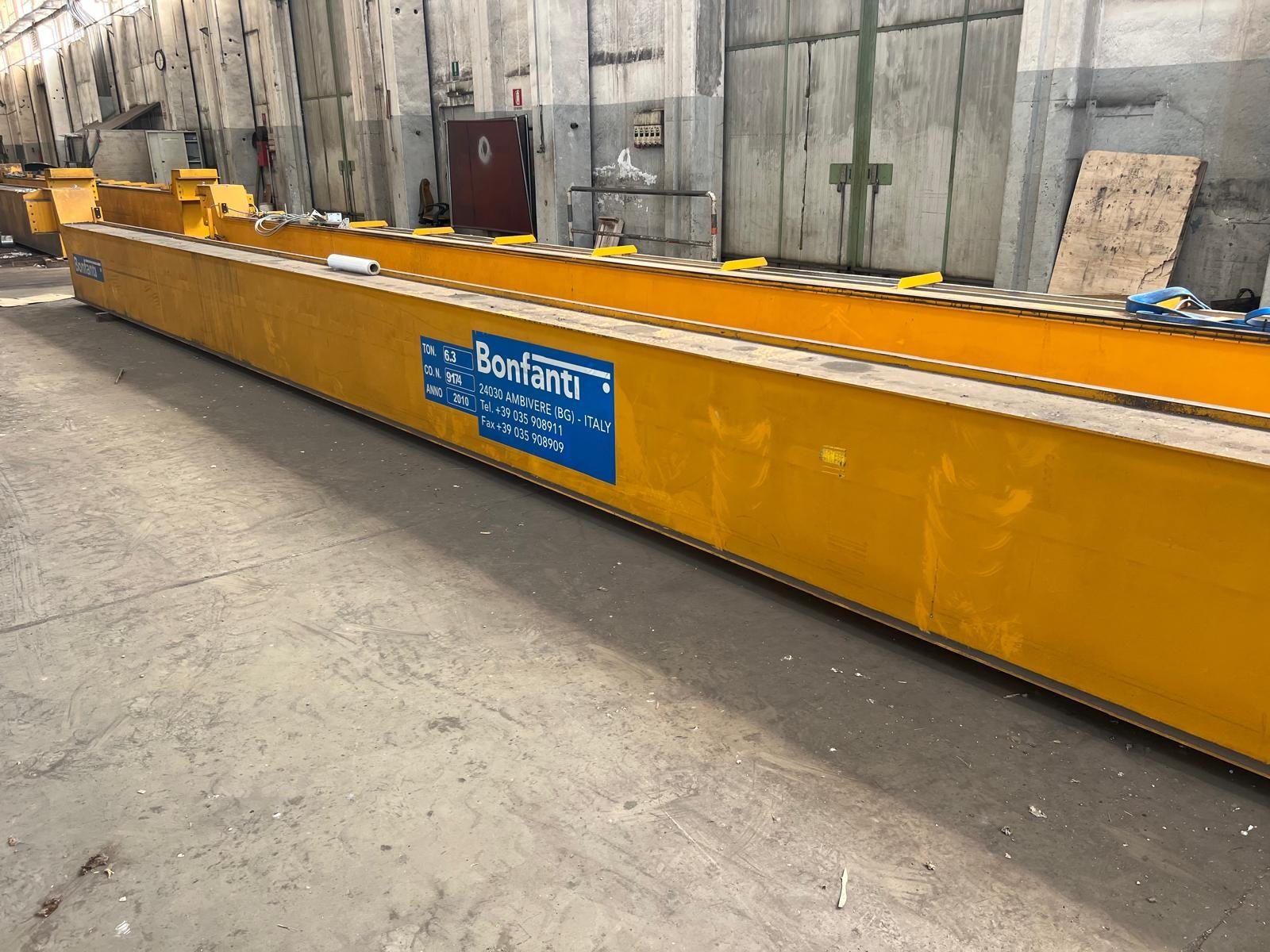 01 CARROPONTE BITRAVE BONFANTI 6.3 TON  SCARTAMENTO 16240 MM