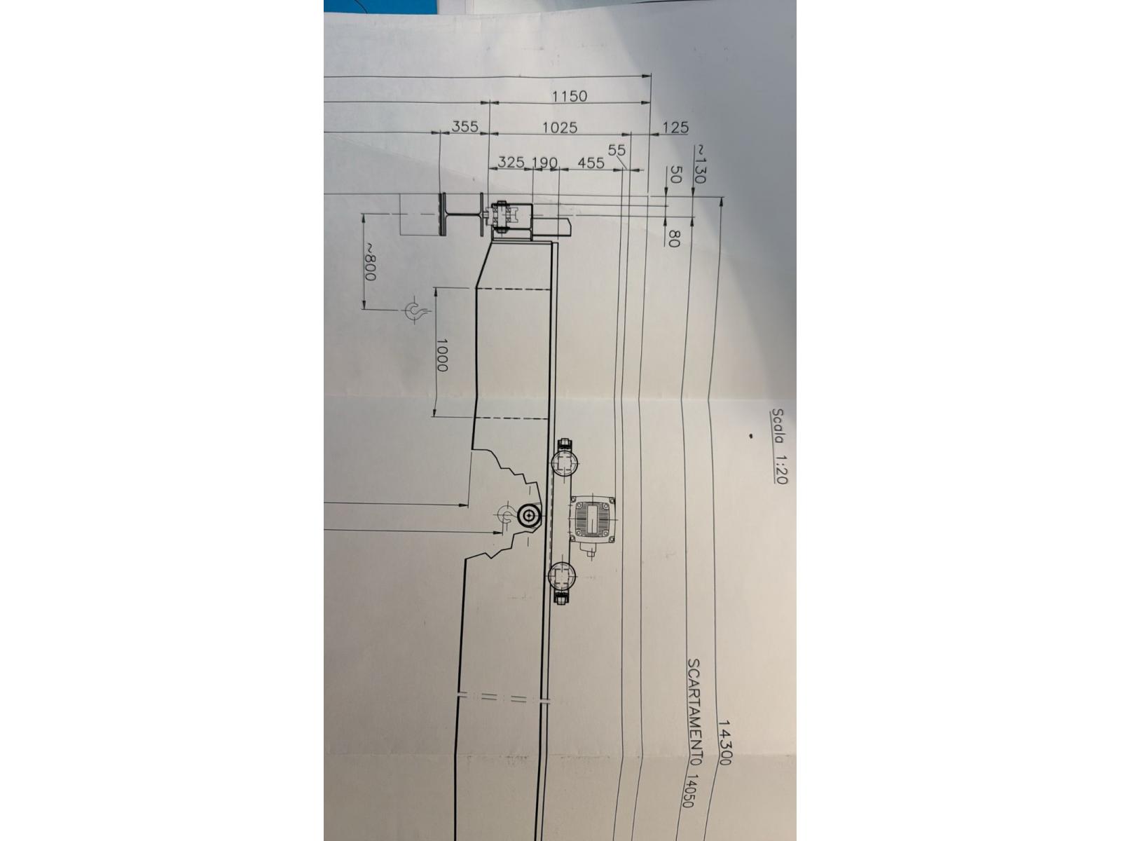 CARROPONTE BITRAVE COMAS 5 TON SCARTAMENTO 14000MM