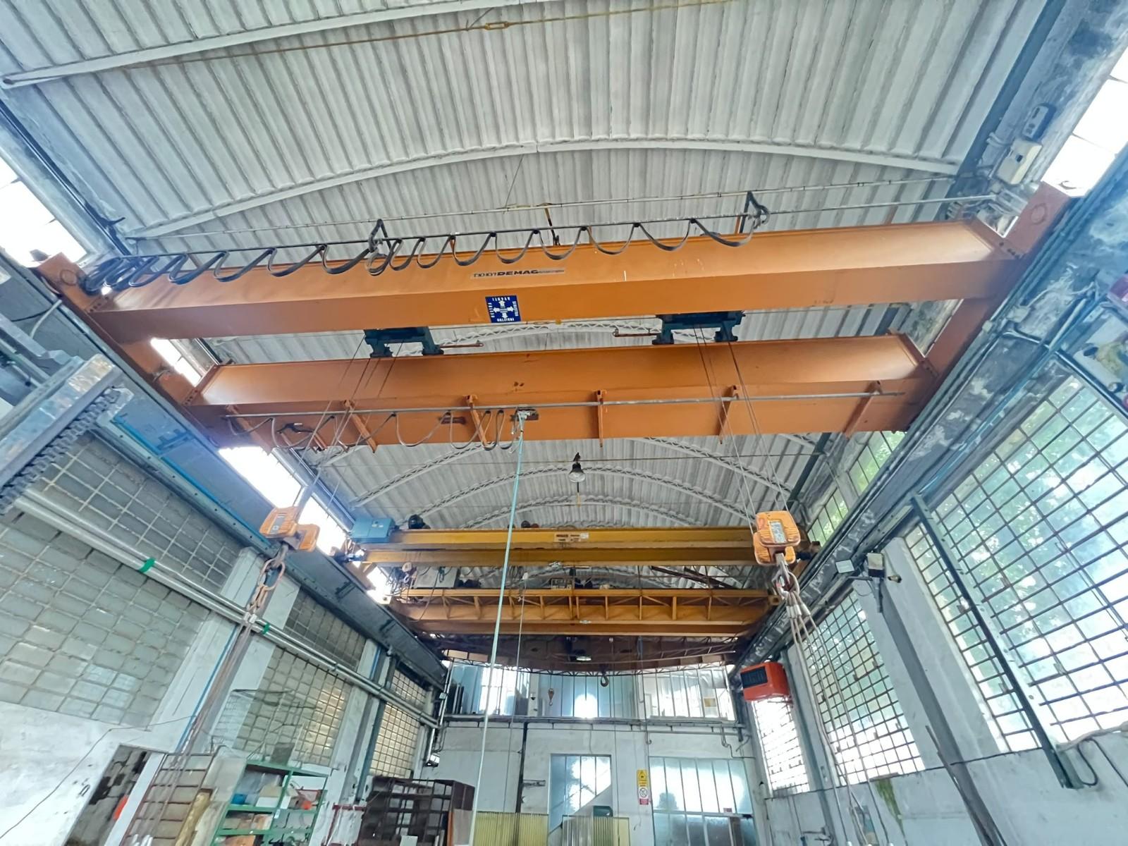 CARROPONTE BITRAVE DEMAG 10 TON + 10 SCARTAMENTO 12000 MM ANNO 1986