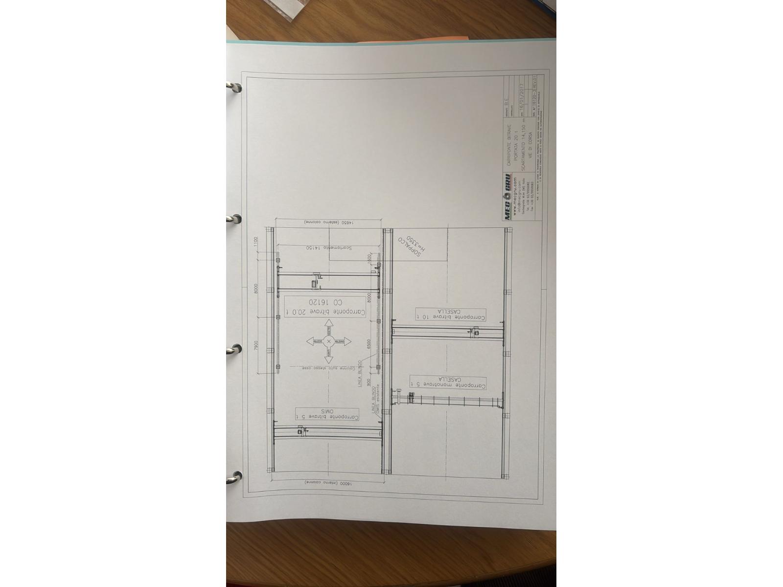 CARROPONTE BITRAVE MEC GRU 20 TON SCARTAMENTO 14150 MM