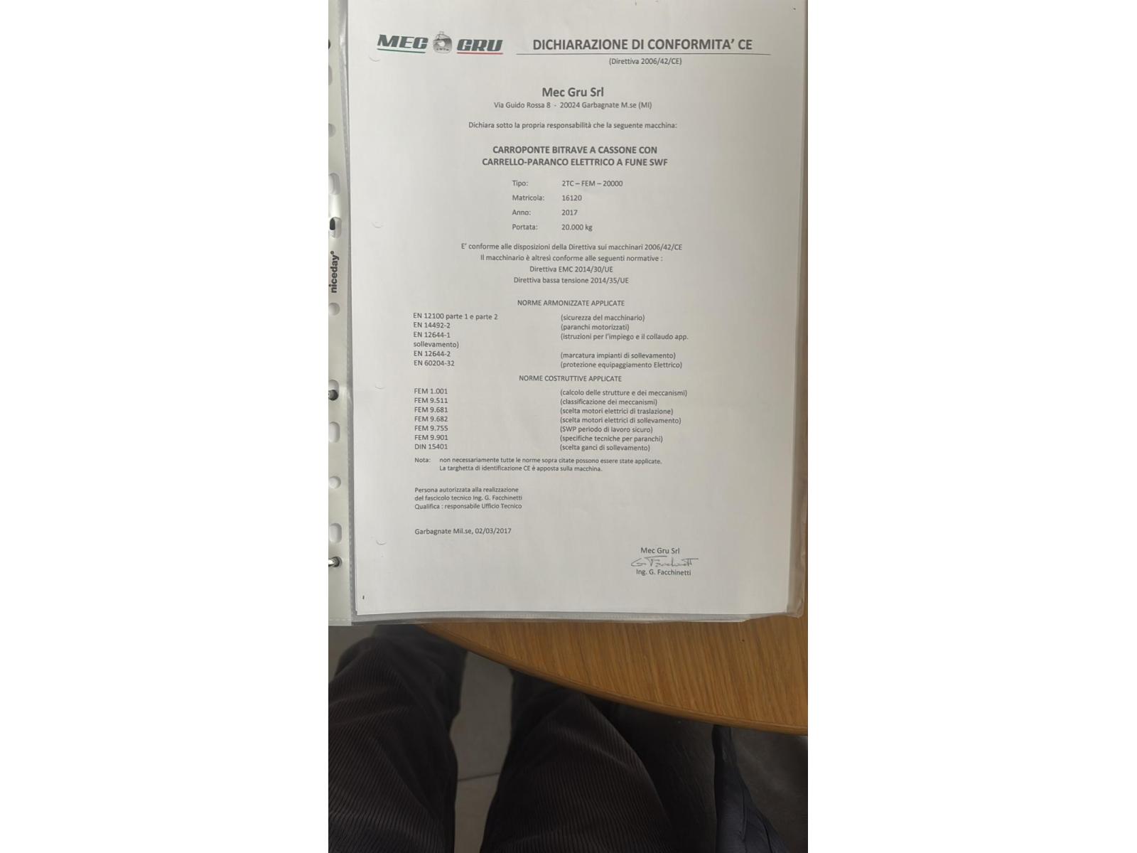 CARROPONTE BITRAVE MEC GRU 20 TON SCARTAMENTO 14150 MM