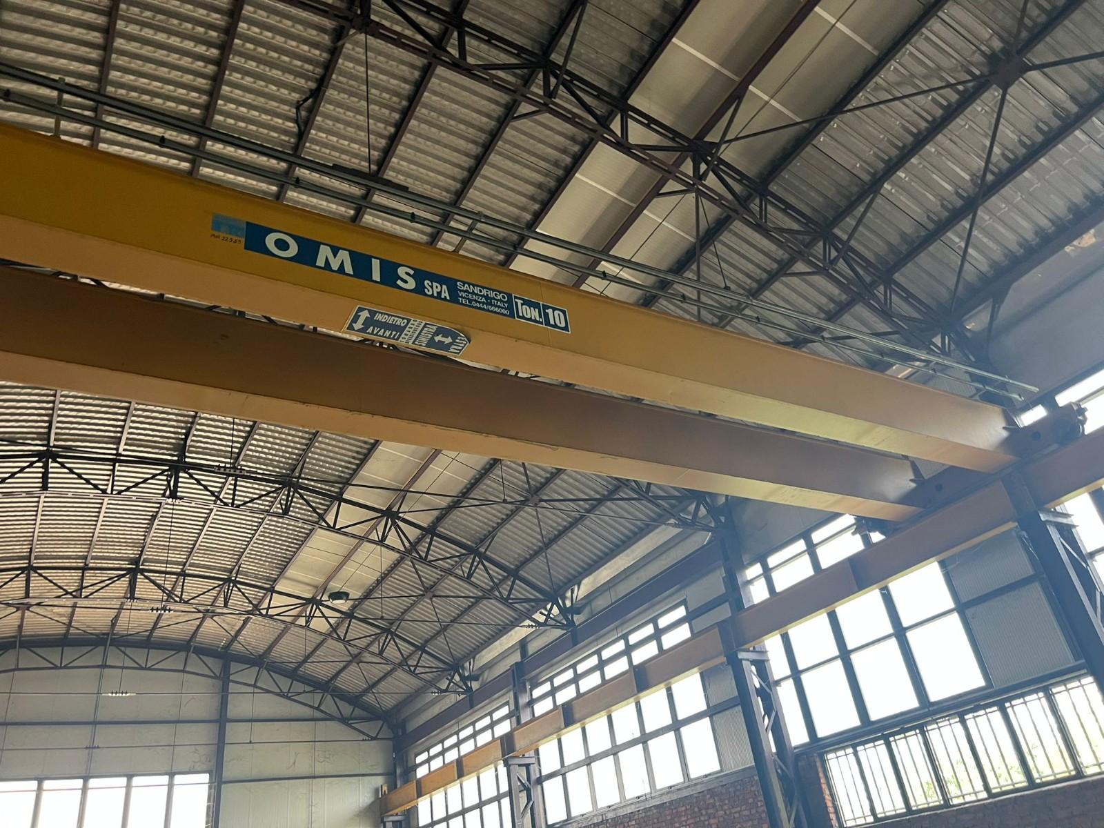 Carroponte bitrave omis portata 10 ton Scartamento 15500 mm Anno 2009