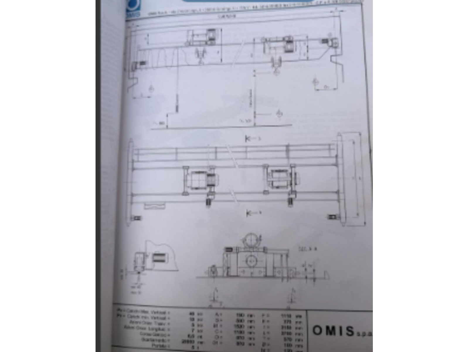 CARROPONTE BITRAVE OMIS 5 TON DA 20 METRI (GIALLO)