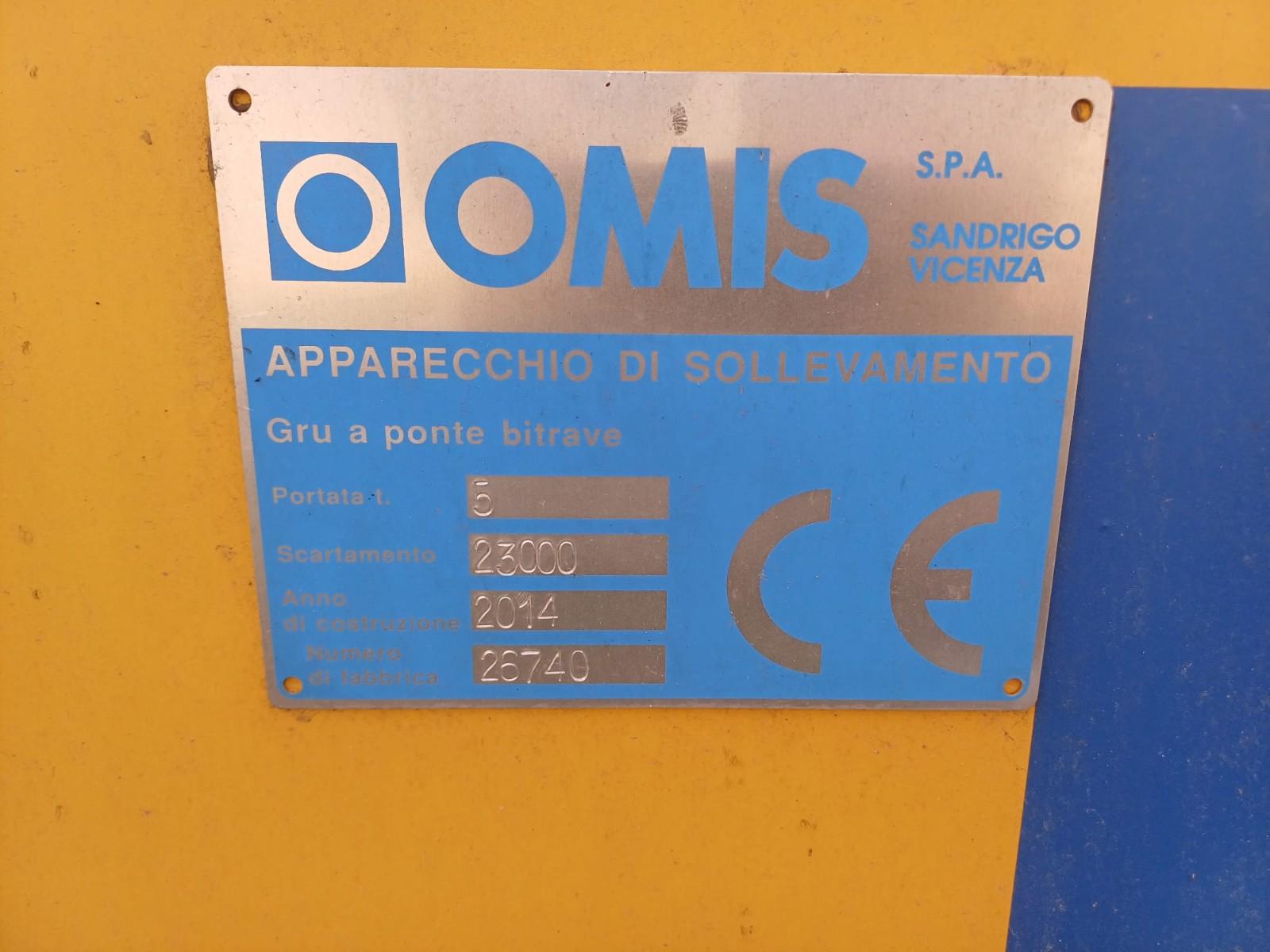 CARROPONTE BITRAVE OMIS 5 TON SCARTAMENTO 23000 MM