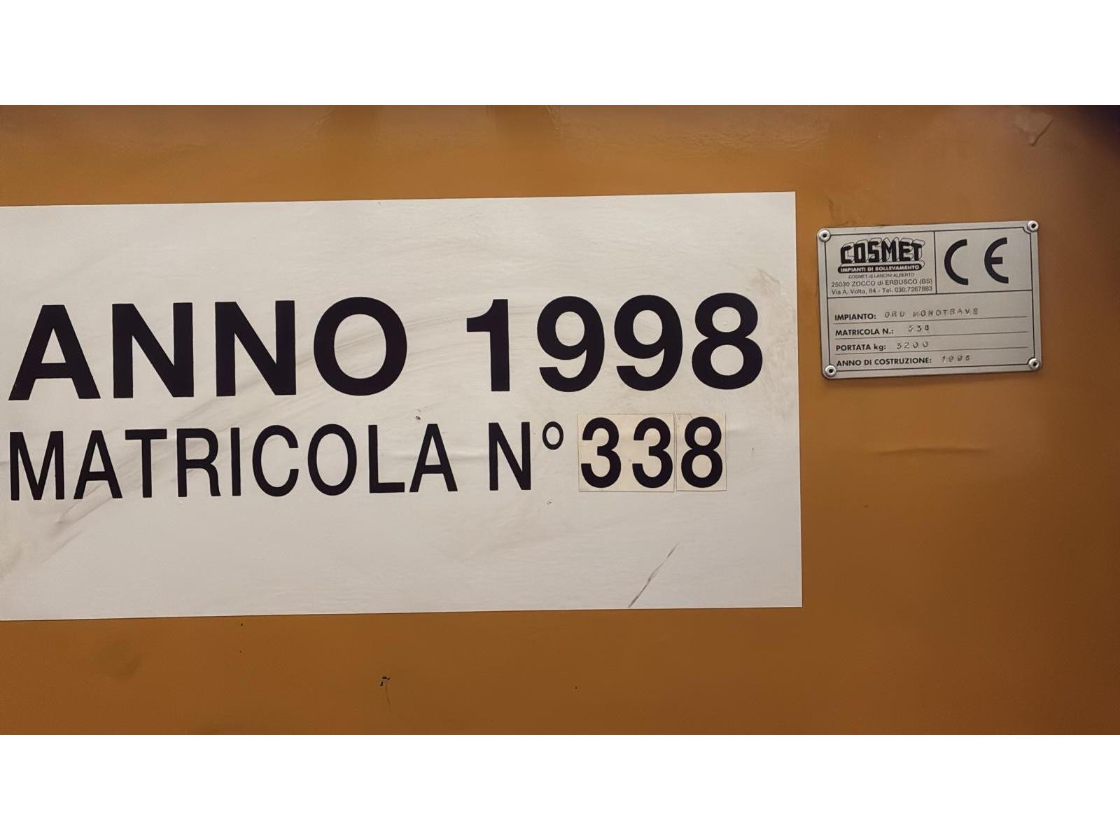 CARROPONTE MONOTRAVE COSMET SCARTAMENTO 15500 MM PORTATA 3.2 TON