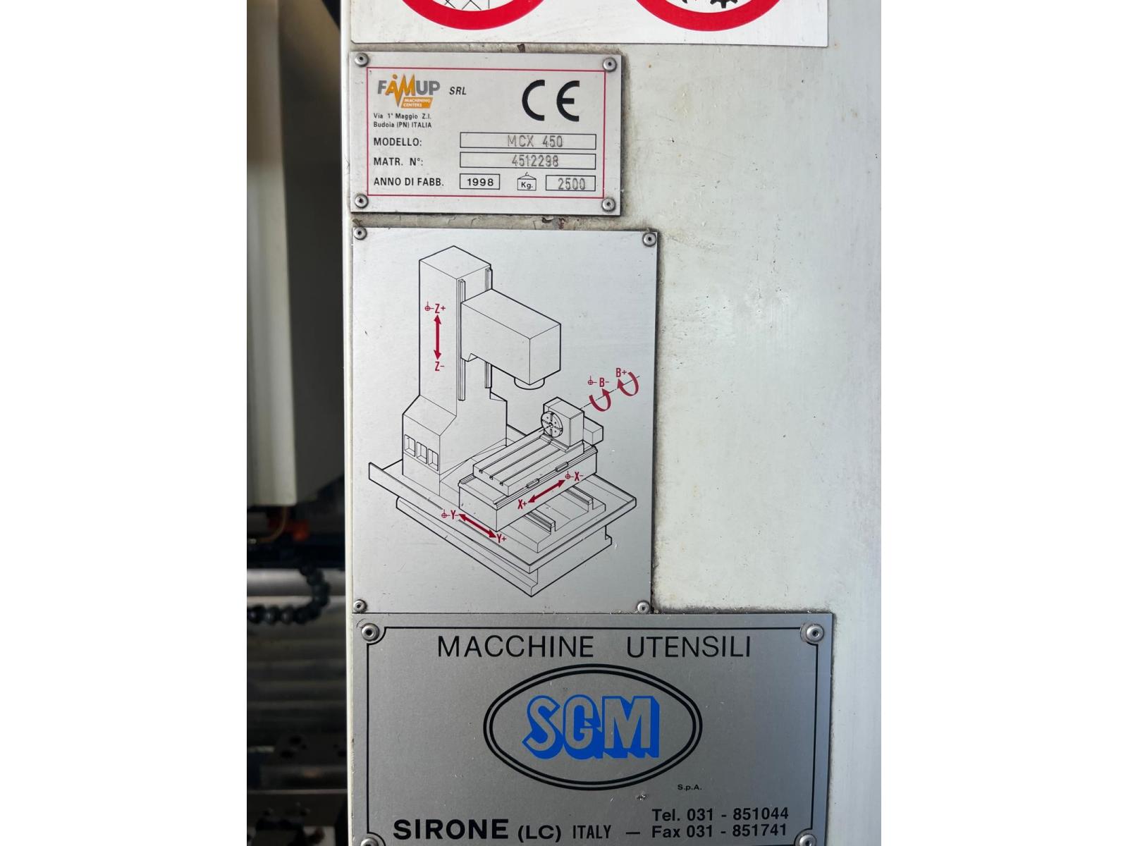 CENTRO DI LAVORO FAMUP MCX 450