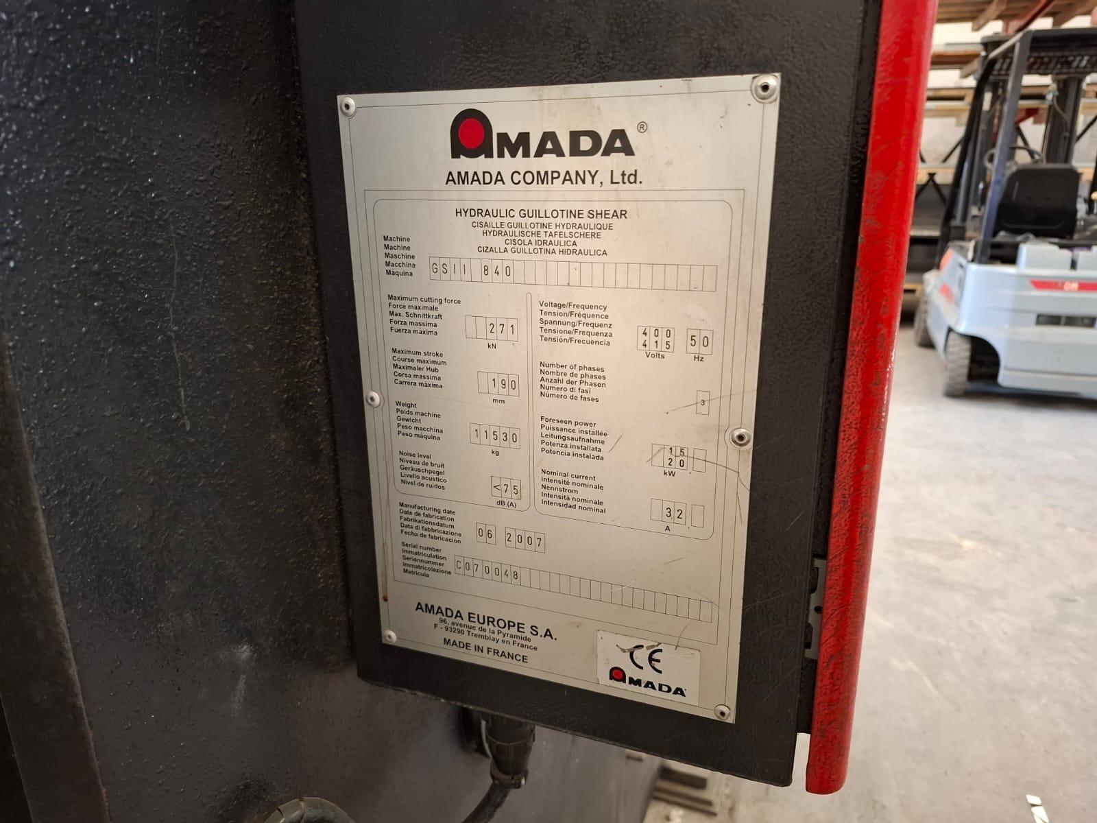 CESOIA AMADA 4050 X8 MM