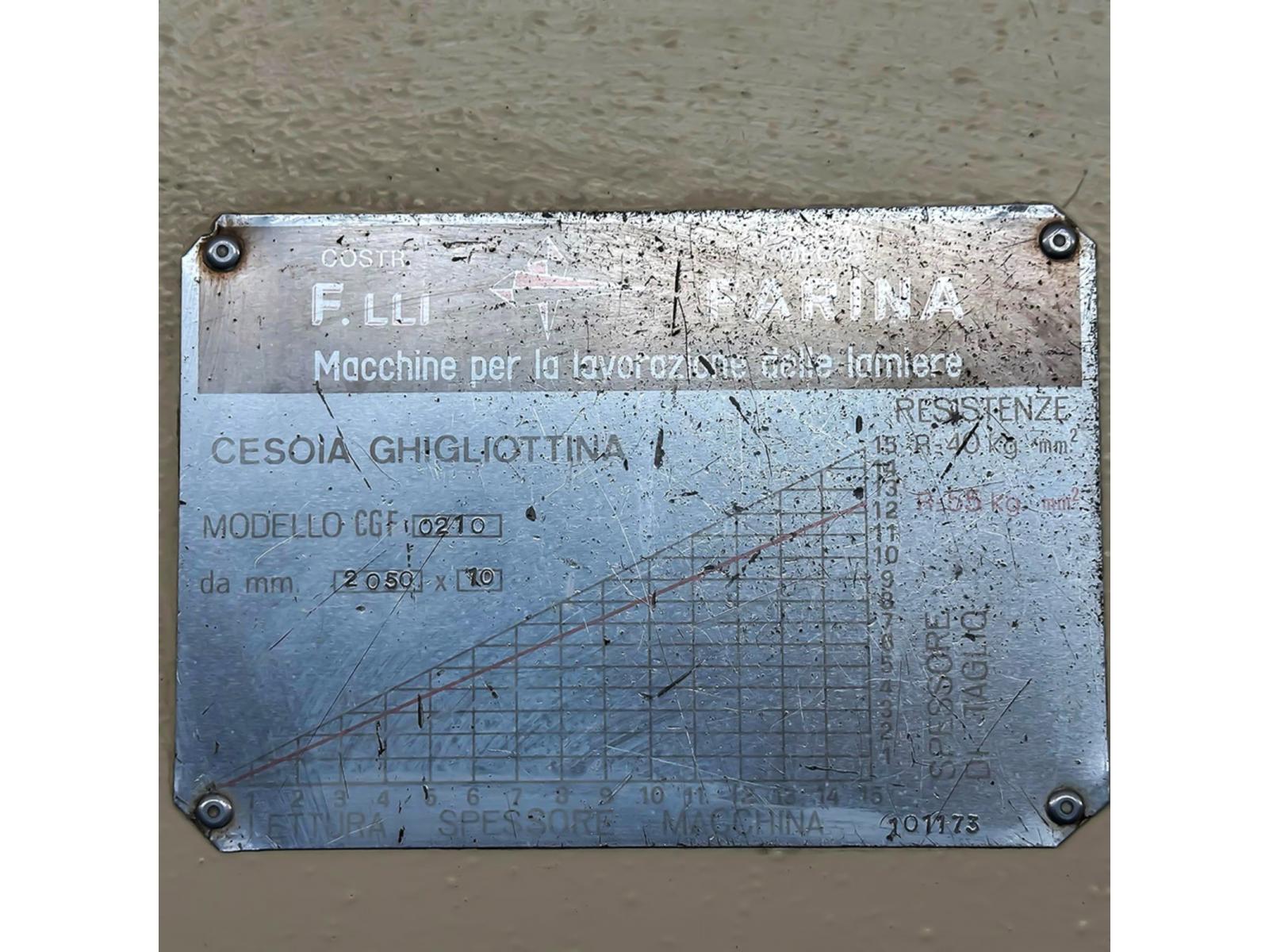 CESOIA A GHIGLIOTTINA FARINA 2050X 10