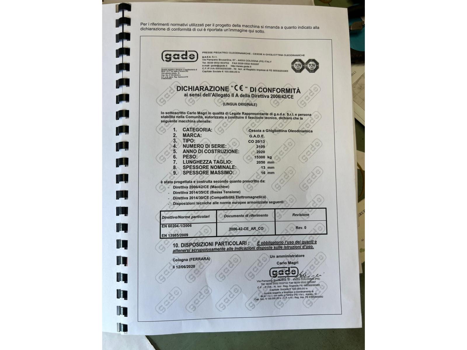 CESOIA A GIGLIOTTINA GADE MODELLO 20/13