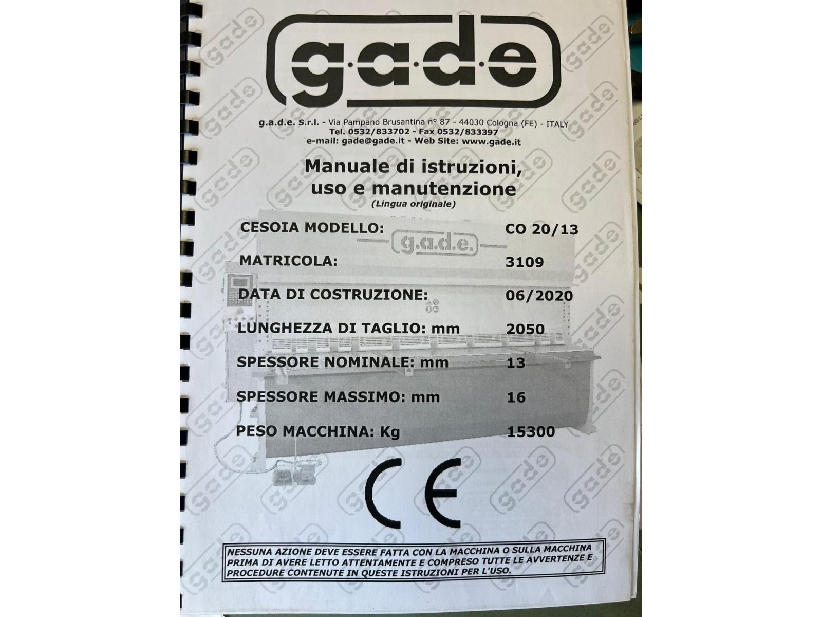 CESOIA A GIGLIOTTINA GADE MODELLO 20/13