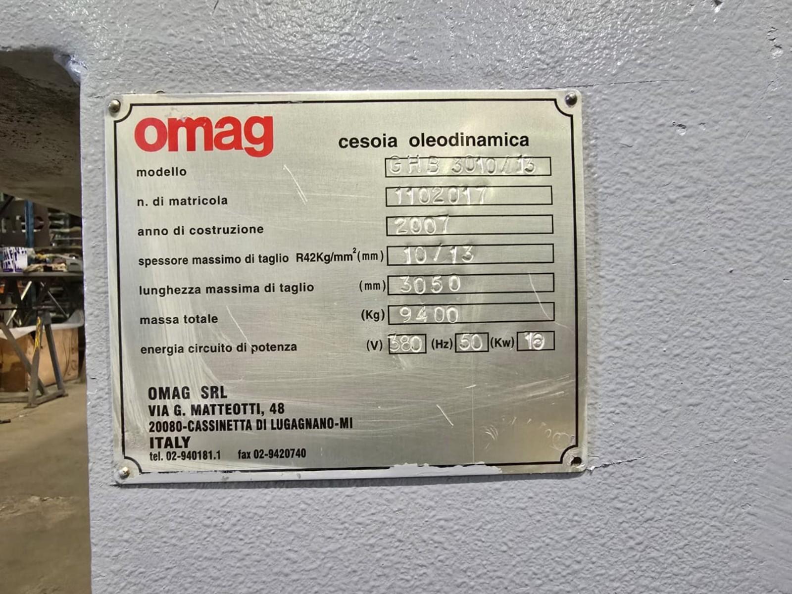 Cesoia oleodinamica ad angolo variabile omag mod. GHB 3010/13