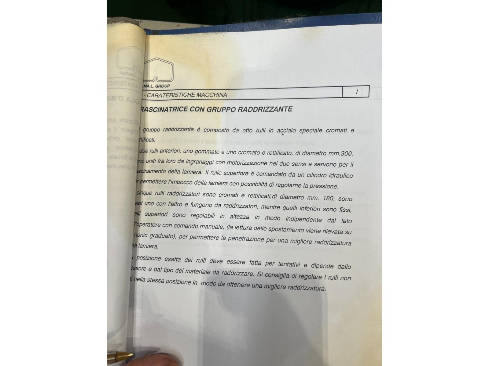 Linea di  taglio in fogli Imal 2000 x 7  ANNO 07--2000  Ottime condizioni.