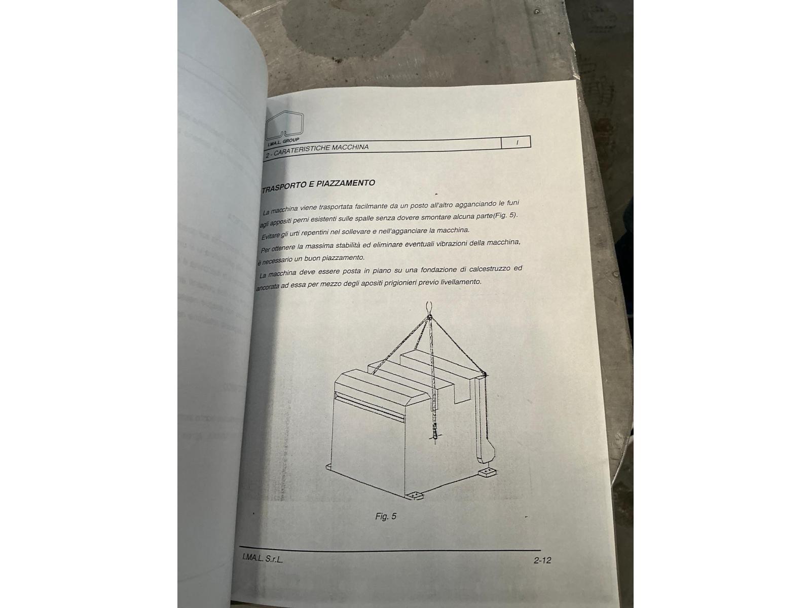 Linea di  taglio in fogli Imal 2000 x 7  ANNO 07--2000  Ottime condizioni.