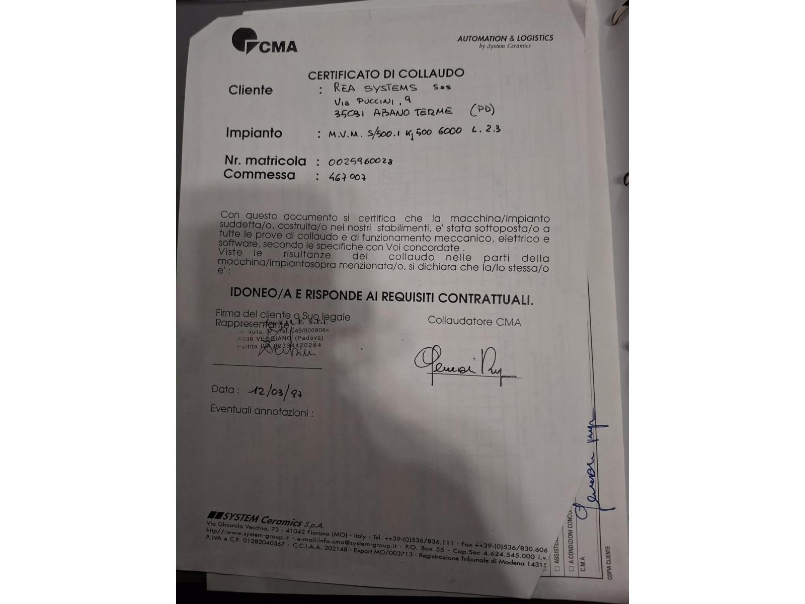 MAGAZZINO VERTICALE  CMA