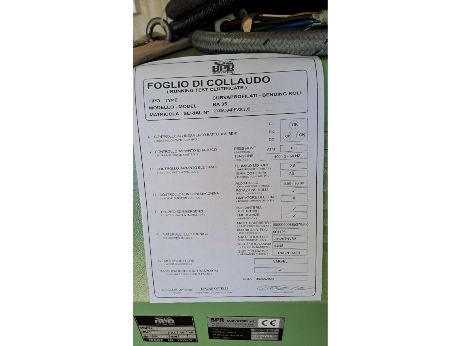 PIEGAPROFILATI BPR BA 35