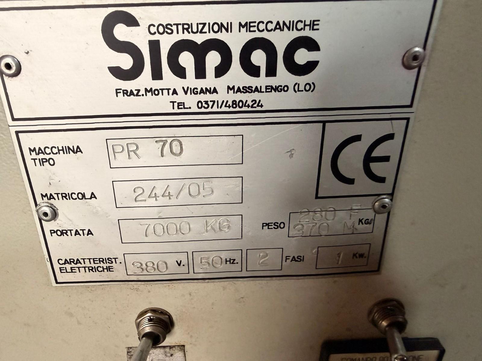 POSIZIONATORE A RULLI A FOLLE MOTORIZZATO SIMAC