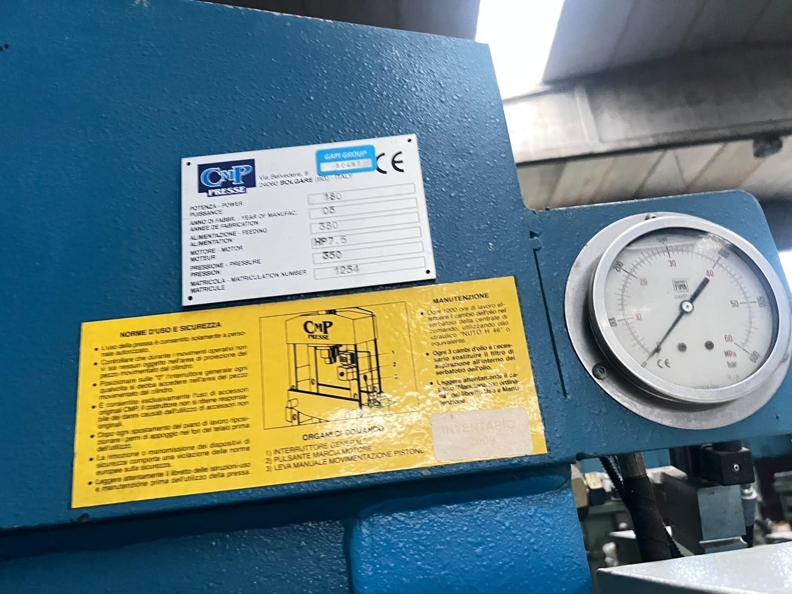 PRESSA PER OFFICINA CMP 180 TON