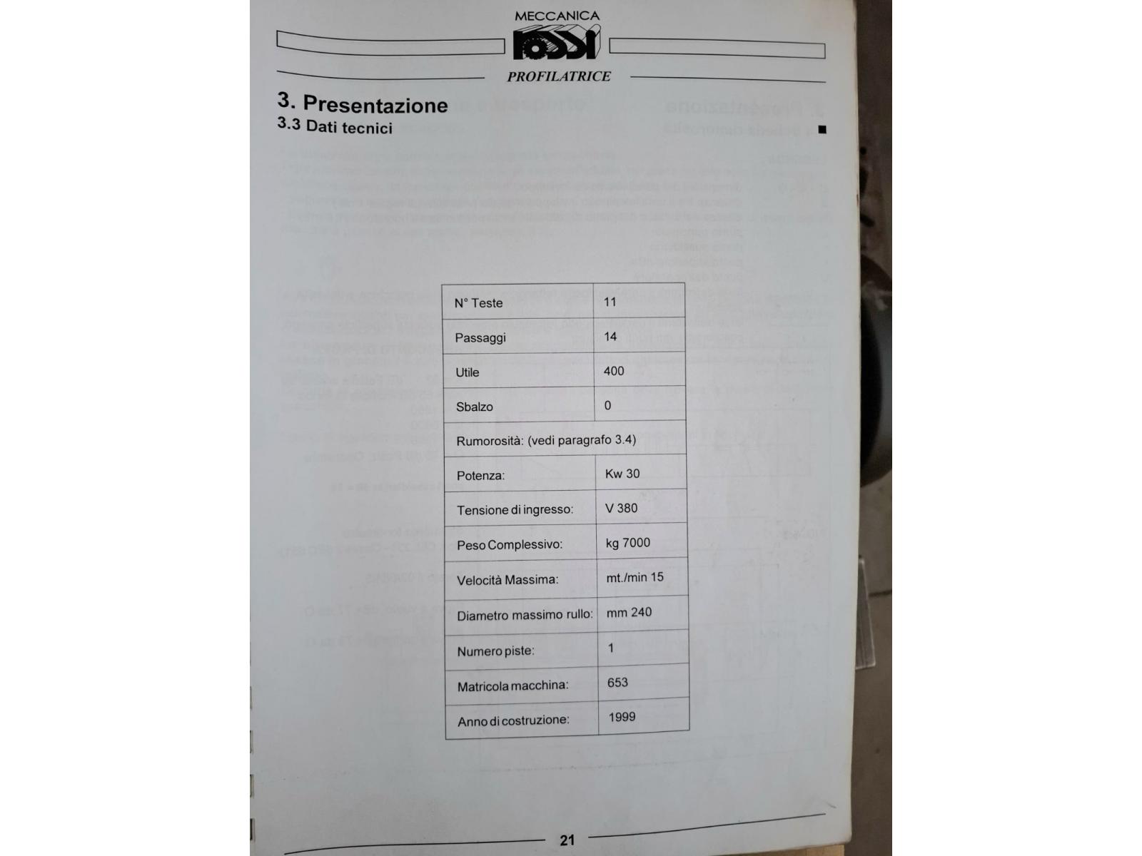 PROFILATRICE ROSSI 12 PASSAGGI