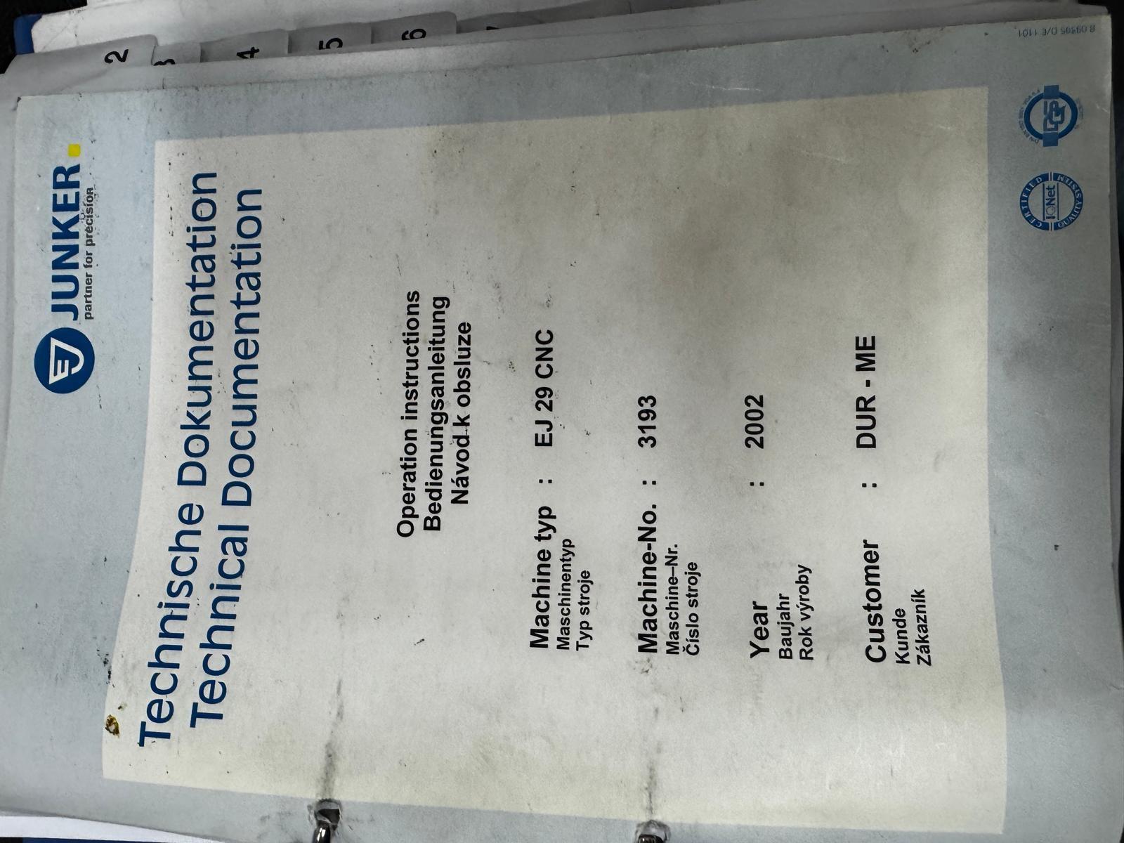 Rettifica per esterni cnc Junker